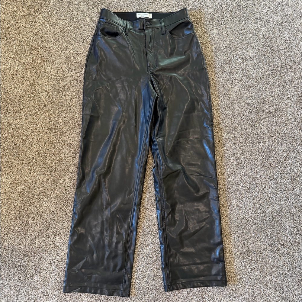 Abercrombie Black Leather Pants
